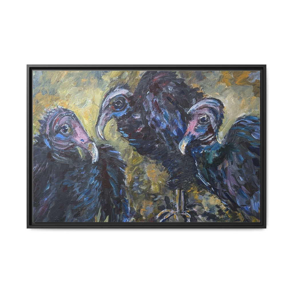 Three Vultures Painting Matte Canvas