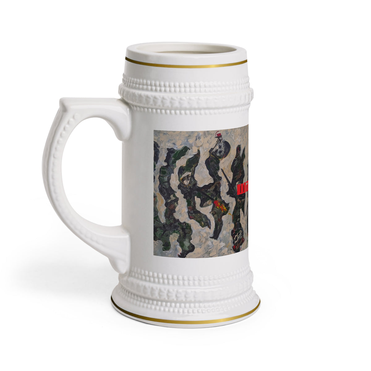 War Games, printed Beer Stein, back design, Frt. Logo