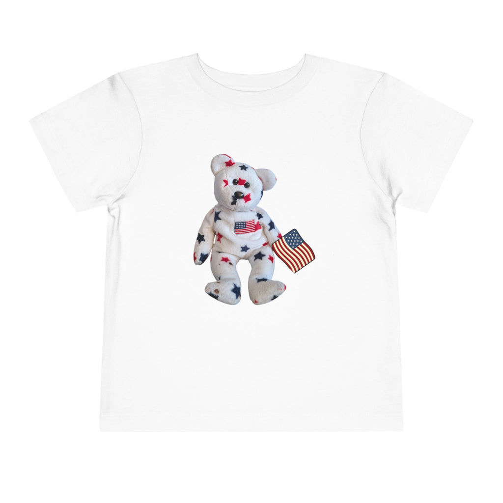 Beanie Bear Patriotic Toddler Tee —2T - 5T Patriotic Bald Eagle "USA 2026" Graphic