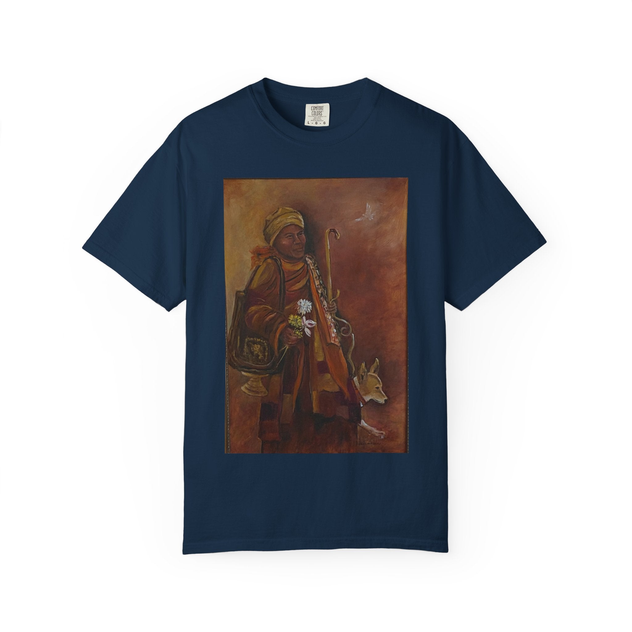 "Walk for Peace" front design,  Unisex, Garment-Dyed T-shirt
