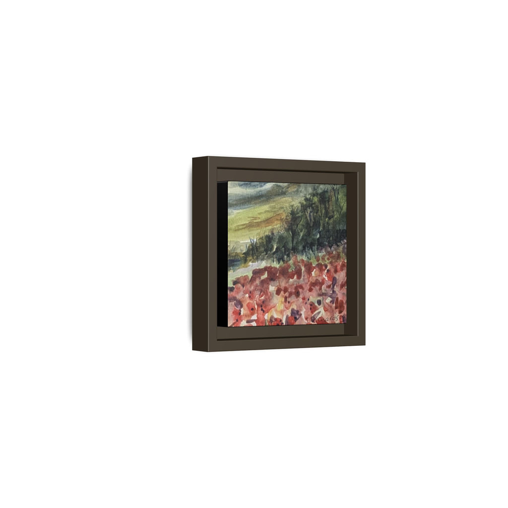 Framed Poppies landscape Matte Canvas,   Multi-color frames)