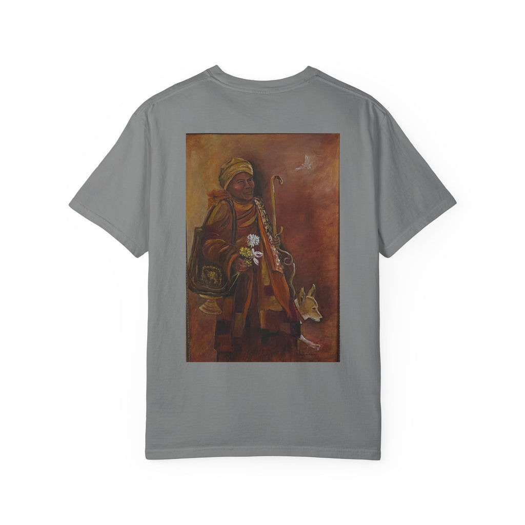 "Walk for Peace," Back design, Unisex Garment-Dyed T-shirt