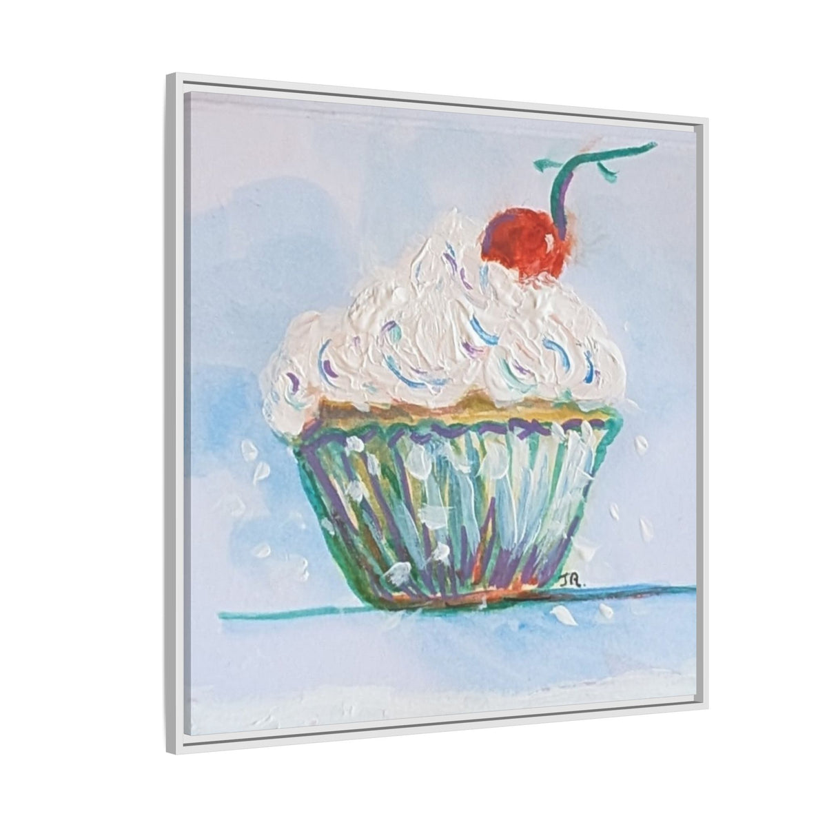 Cupcake Canvas Art Print — Framed Matte Wall Decor