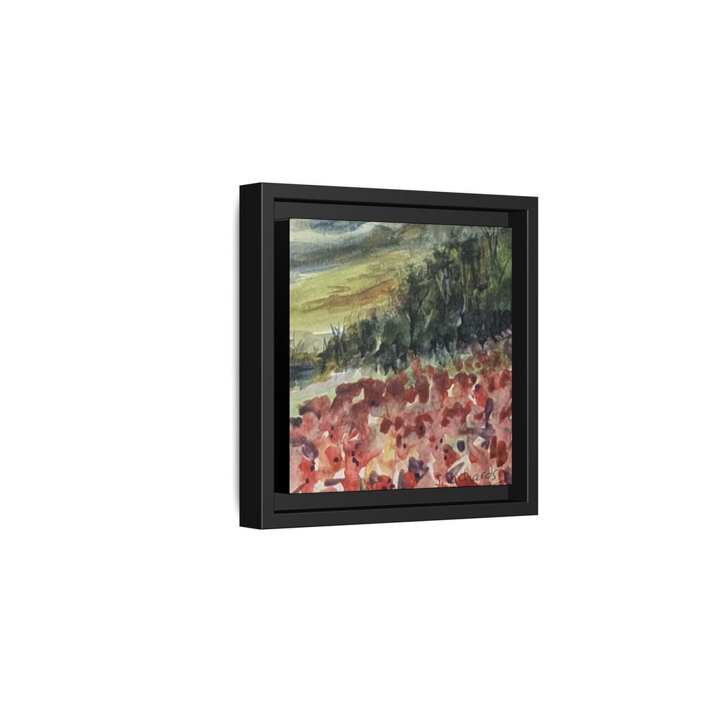 Framed Poppies landscape Matte Canvas,   Multi-color frames)