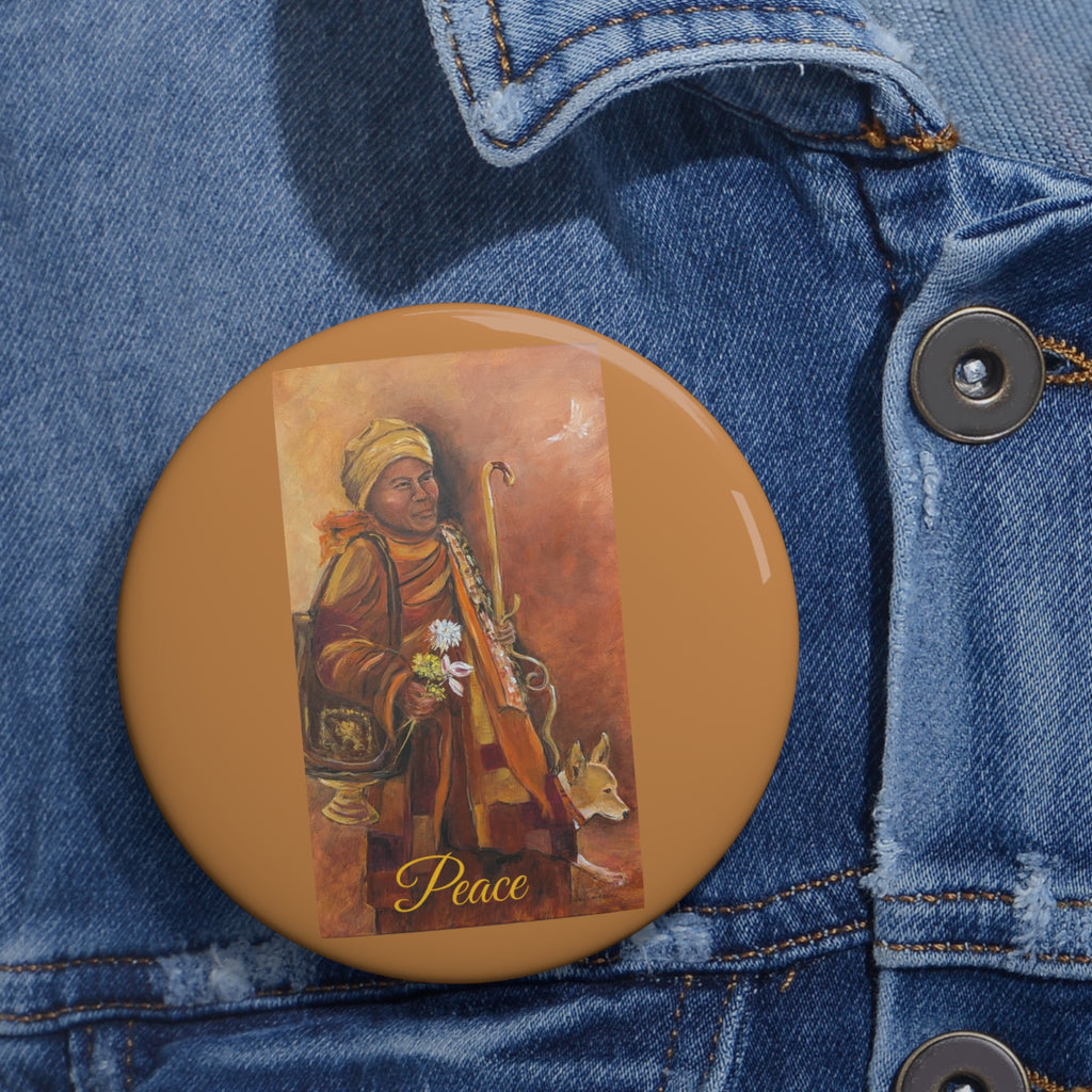 Monk's "Walk for Peace" Pin Button