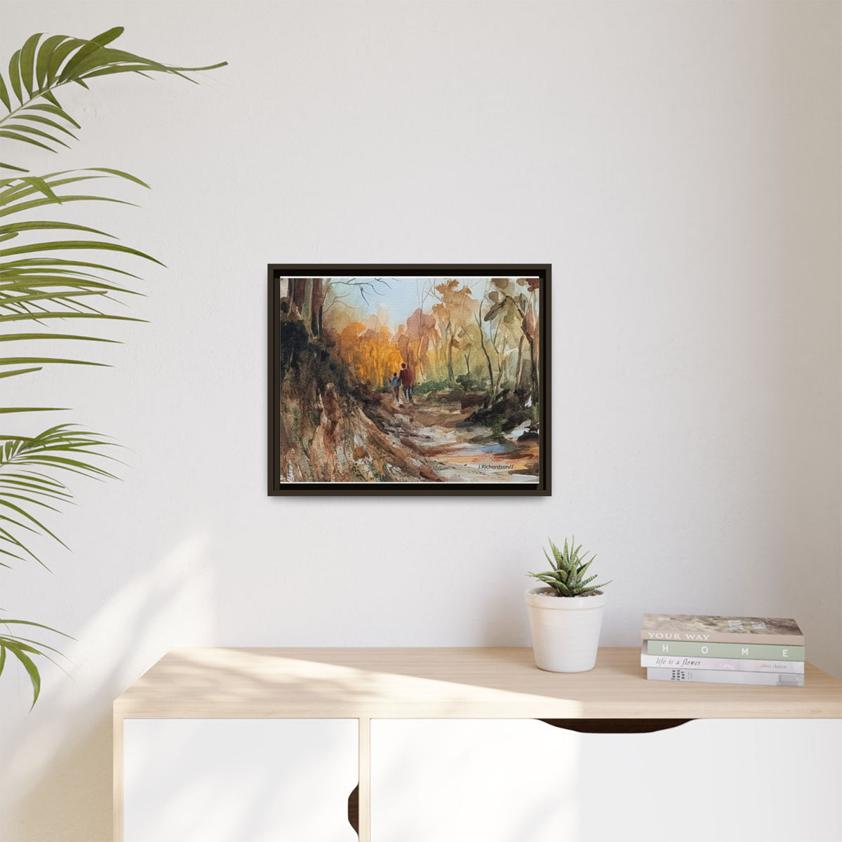 "Into the woods" by JR Framed Matte Canvas,   Multi-color frames)
