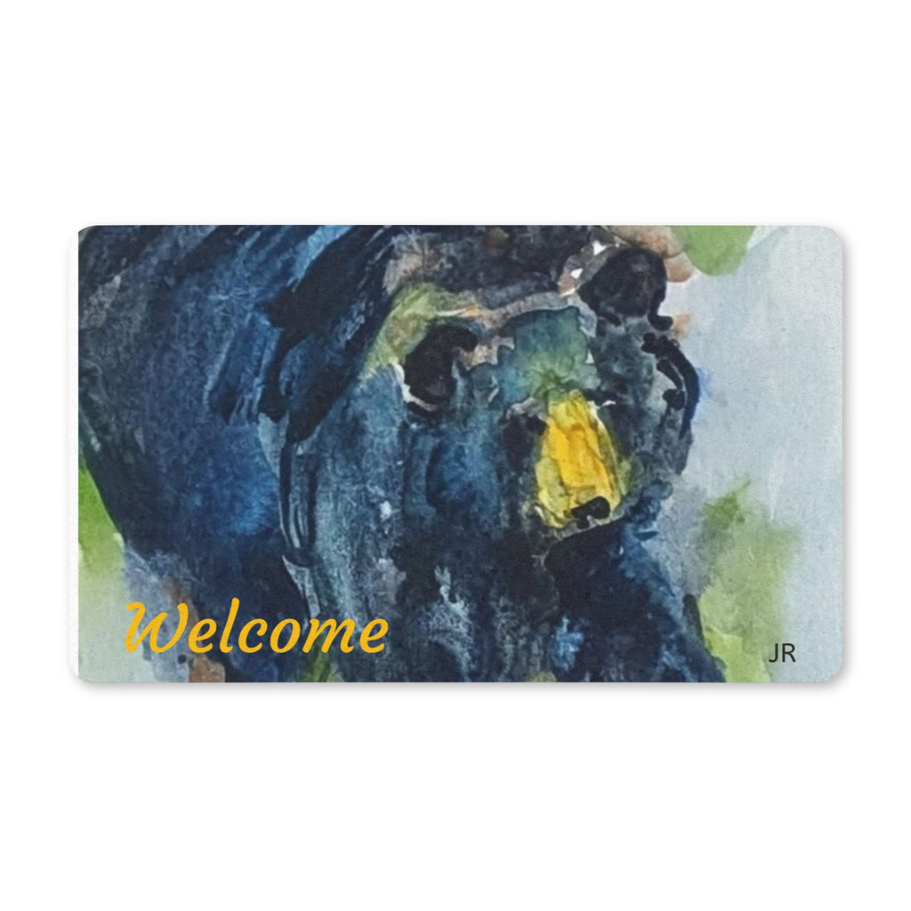 Copy of Polyester Landscape Art Doormat - Impressionist Forest & Meadow Welcome Mat