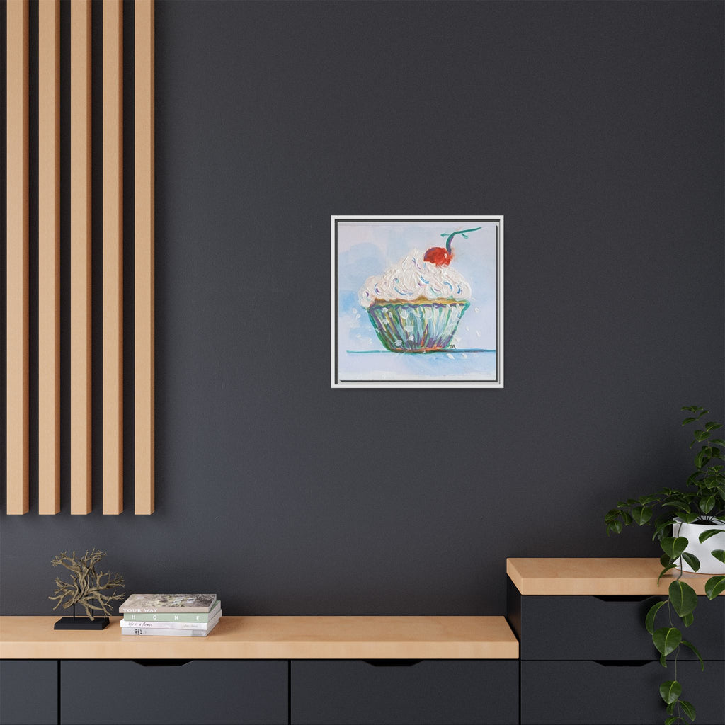 Cupcake Canvas Art Print — Framed Matte Wall Decor