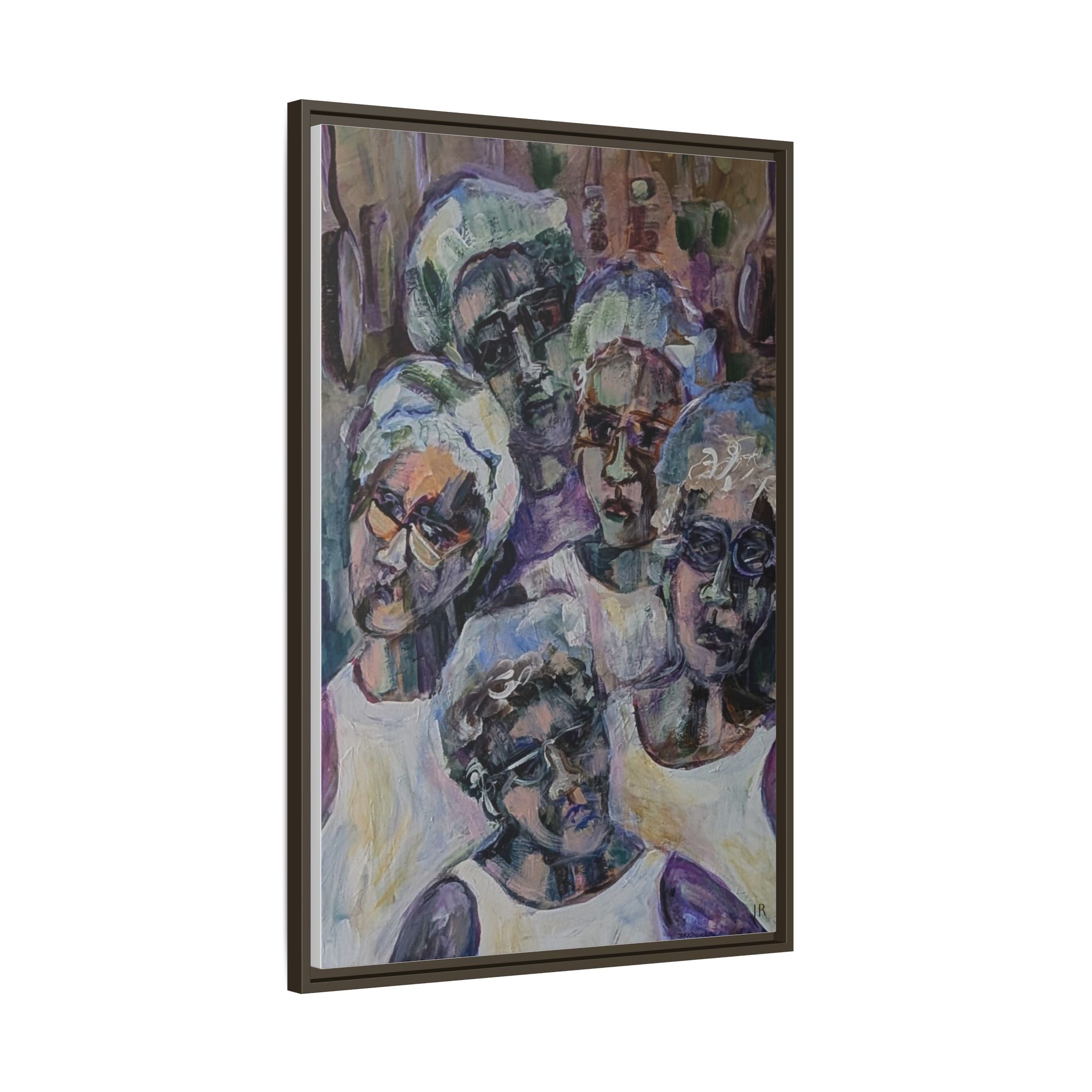 Copy of Framed Matte Canvas Print — Tropical Market Woman Watercolor Art