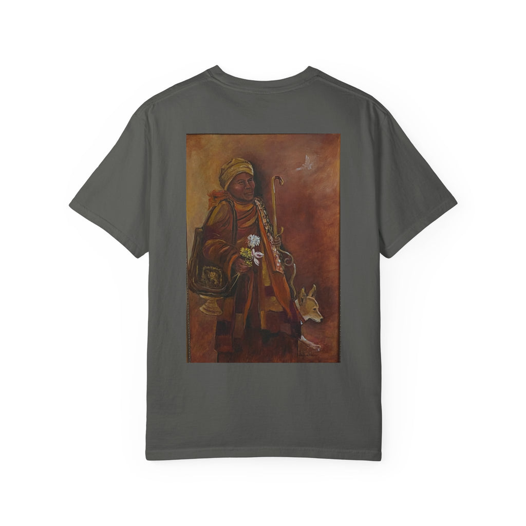 "Walk for Peace," Back design, Unisex Garment-Dyed T-shirt