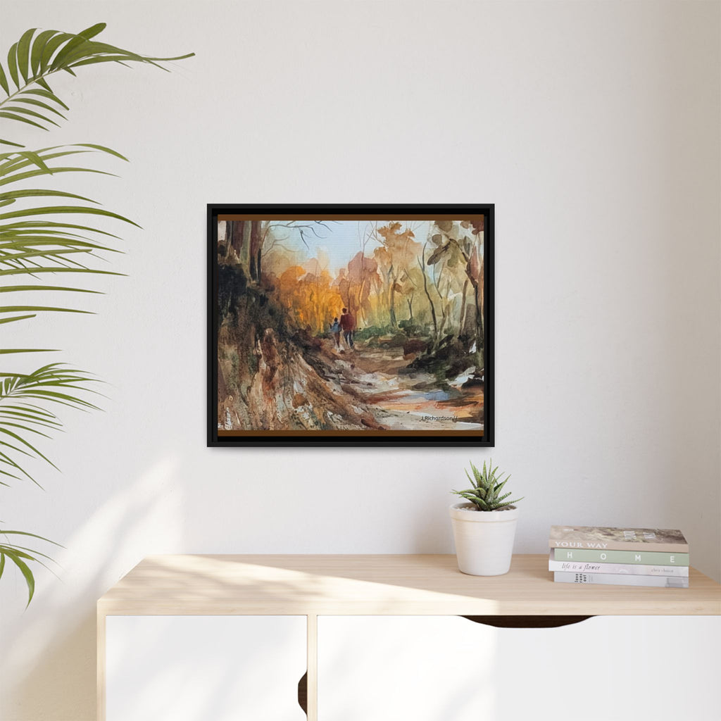 "Into the woods" by JR Framed Matte Canvas,   Multi-color frames)