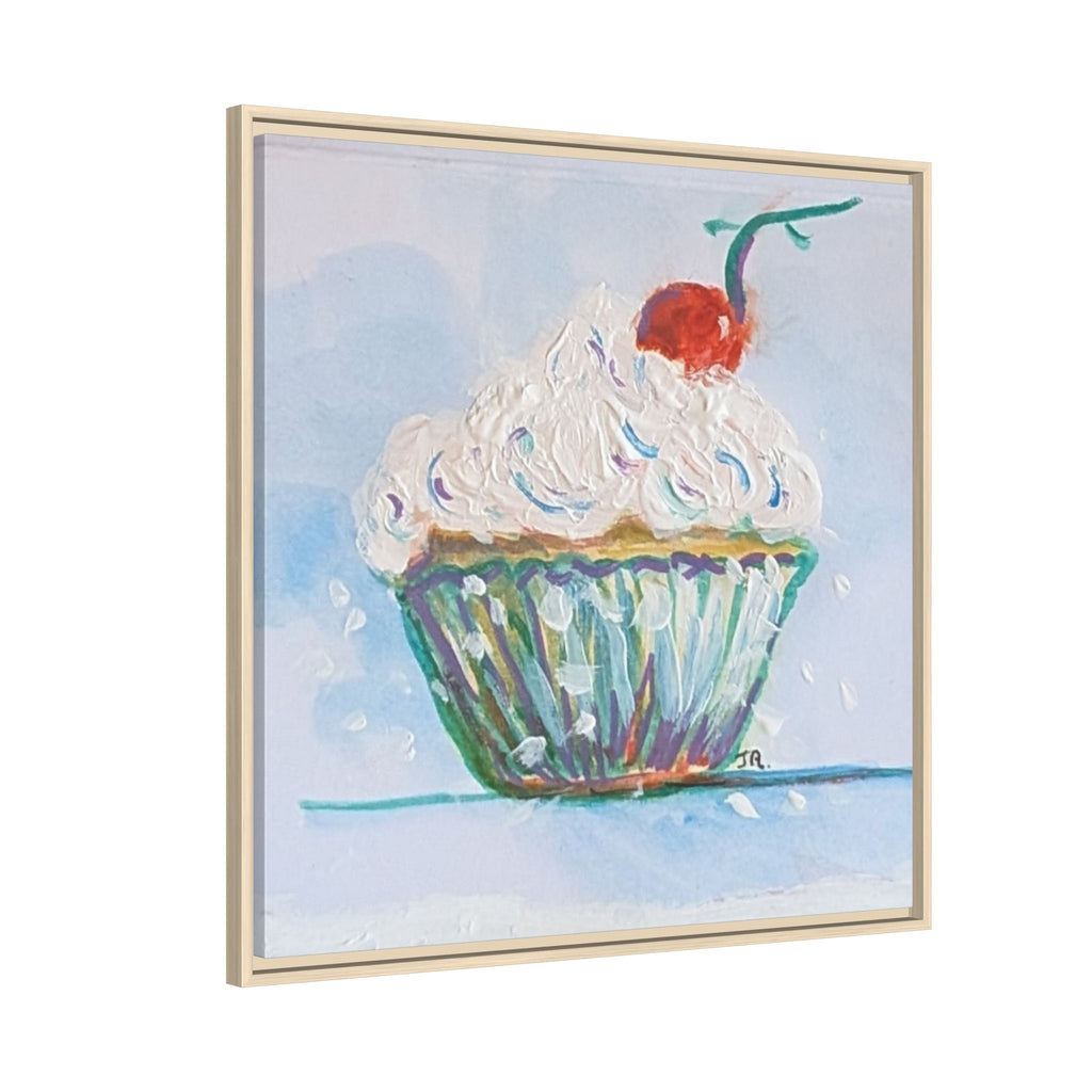 Cupcake Canvas Art Print — Framed Matte Wall Decor