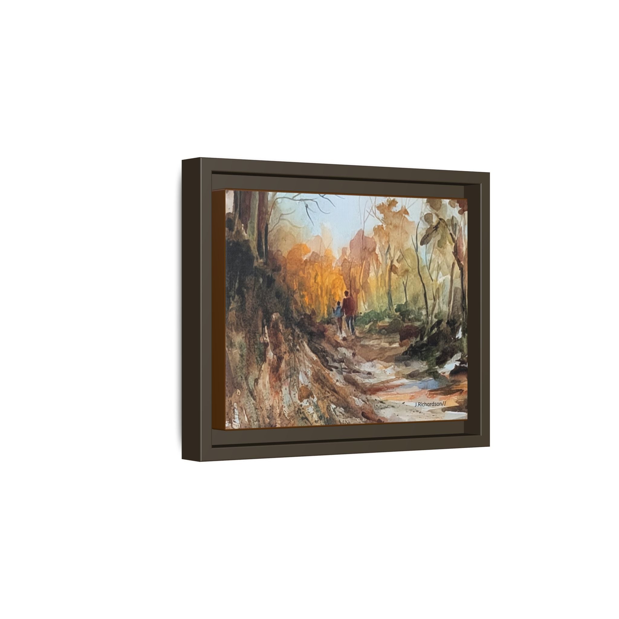 "Into the woods" by JR Framed Matte Canvas,   Multi-color frames)