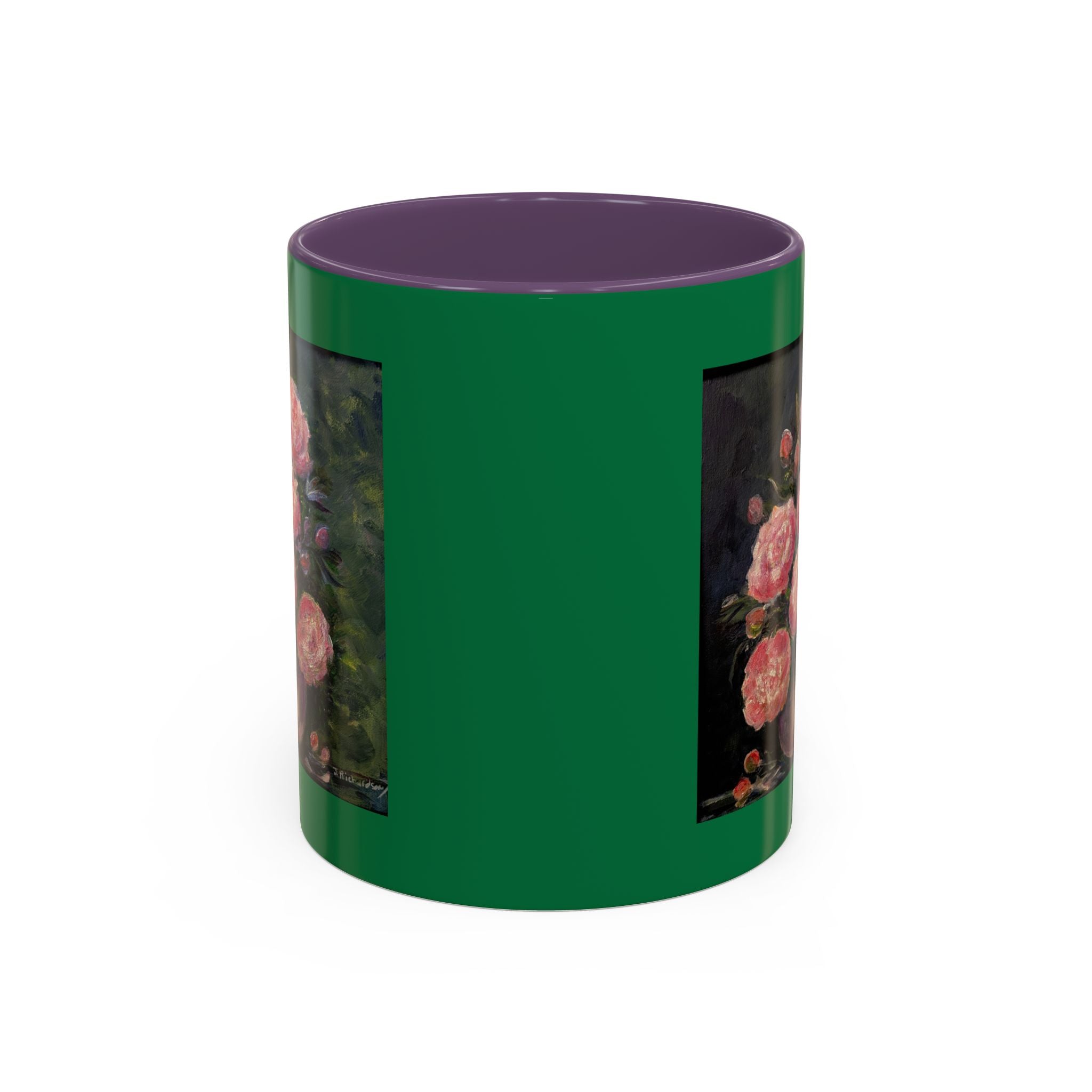 Pink Peony Bouquet Accent Coffee Mug — Floral Tea Cup for Garden Lovers