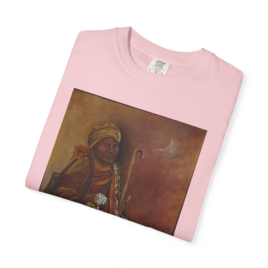 "Walk for Peace" front design,  Unisex, Garment-Dyed T-shirt