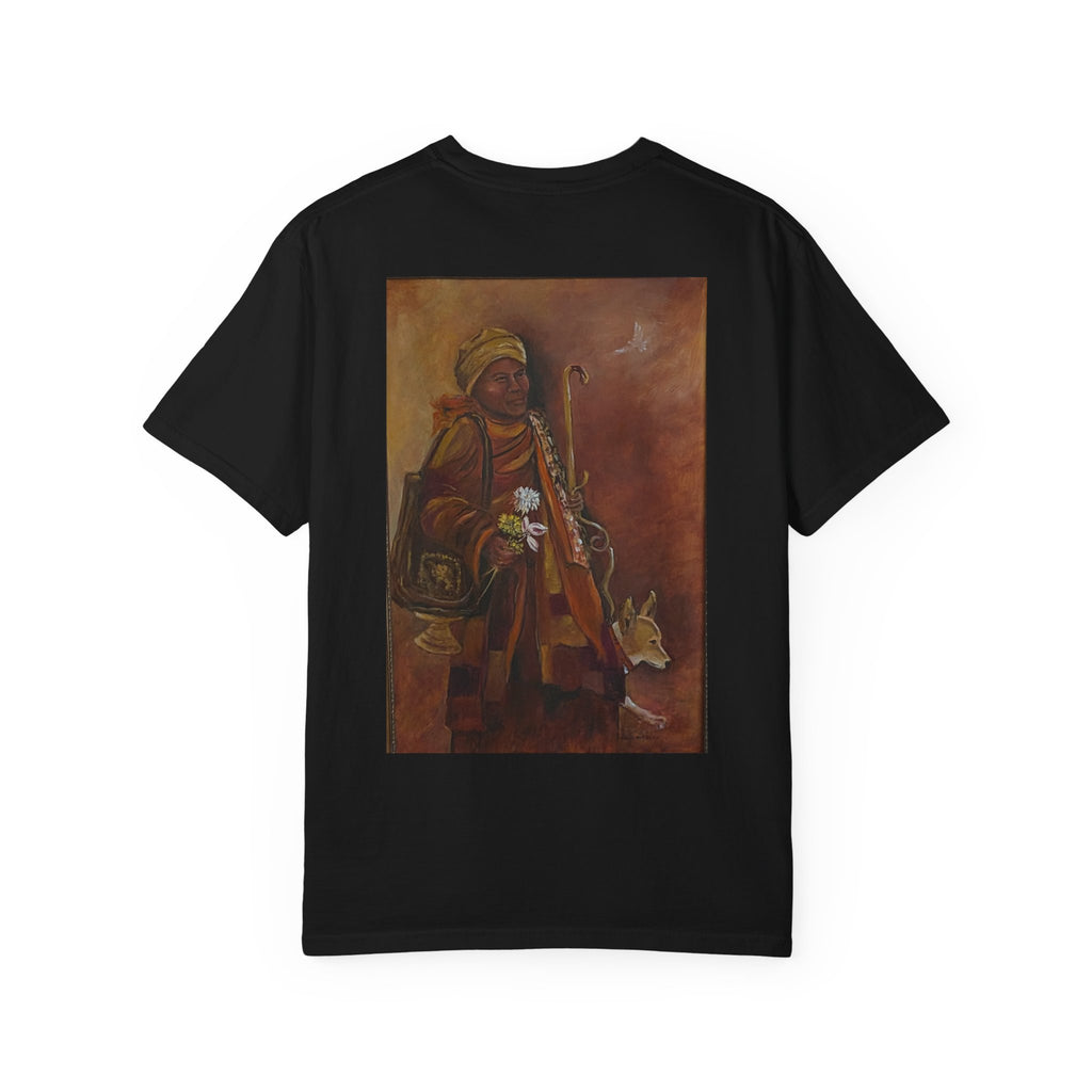 "Walk for Peace," Back design, Unisex Garment-Dyed T-shirt