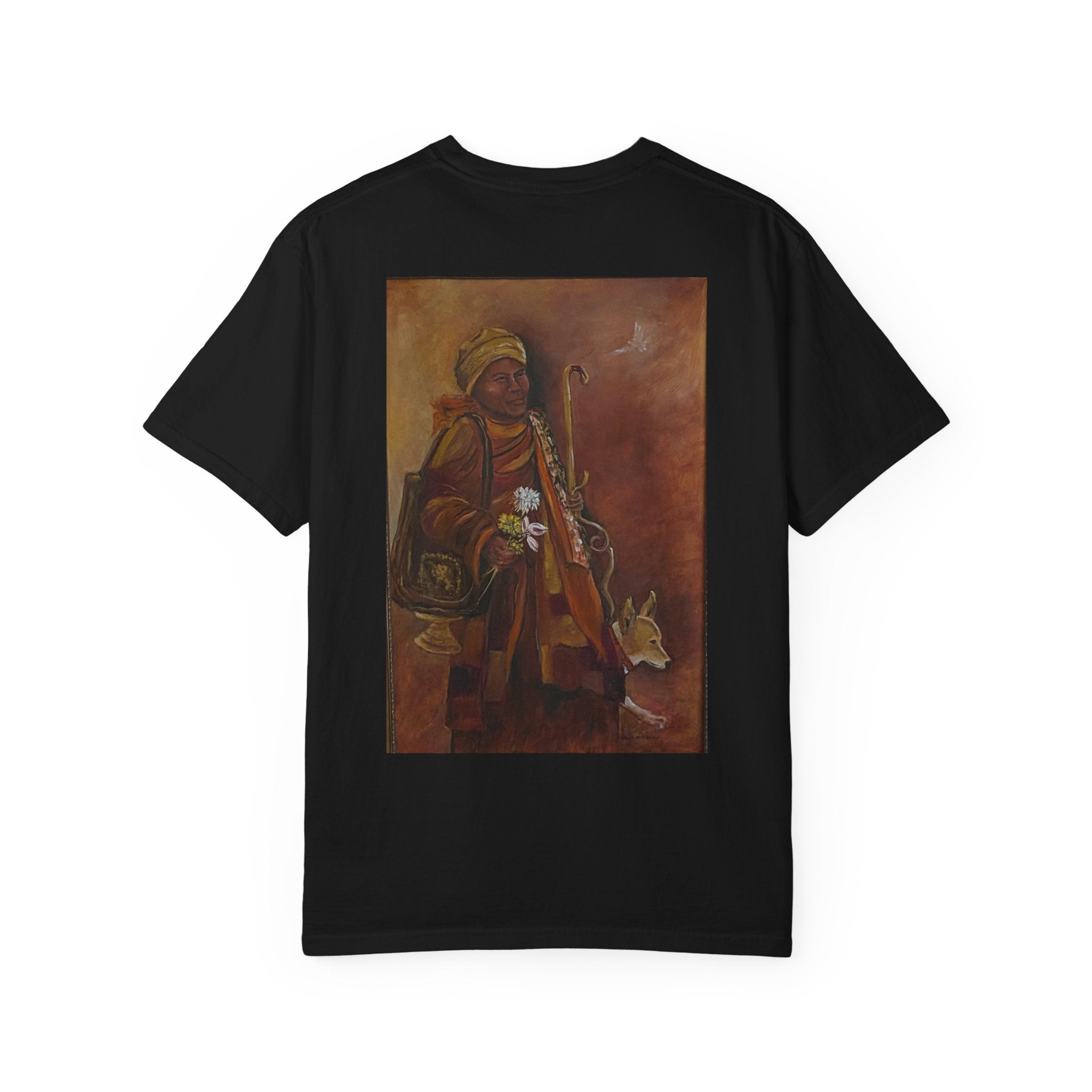 "Walk for Peace," Back design, Unisex Garment-Dyed T-shirt