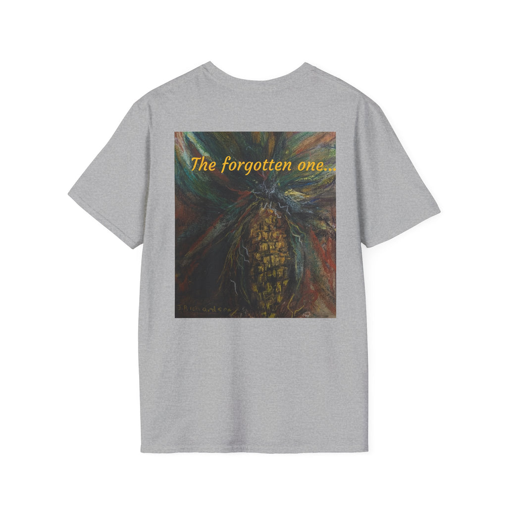 Forgotten Corn Cob Illustration T-Shirt | Minimal Script Chest Logo