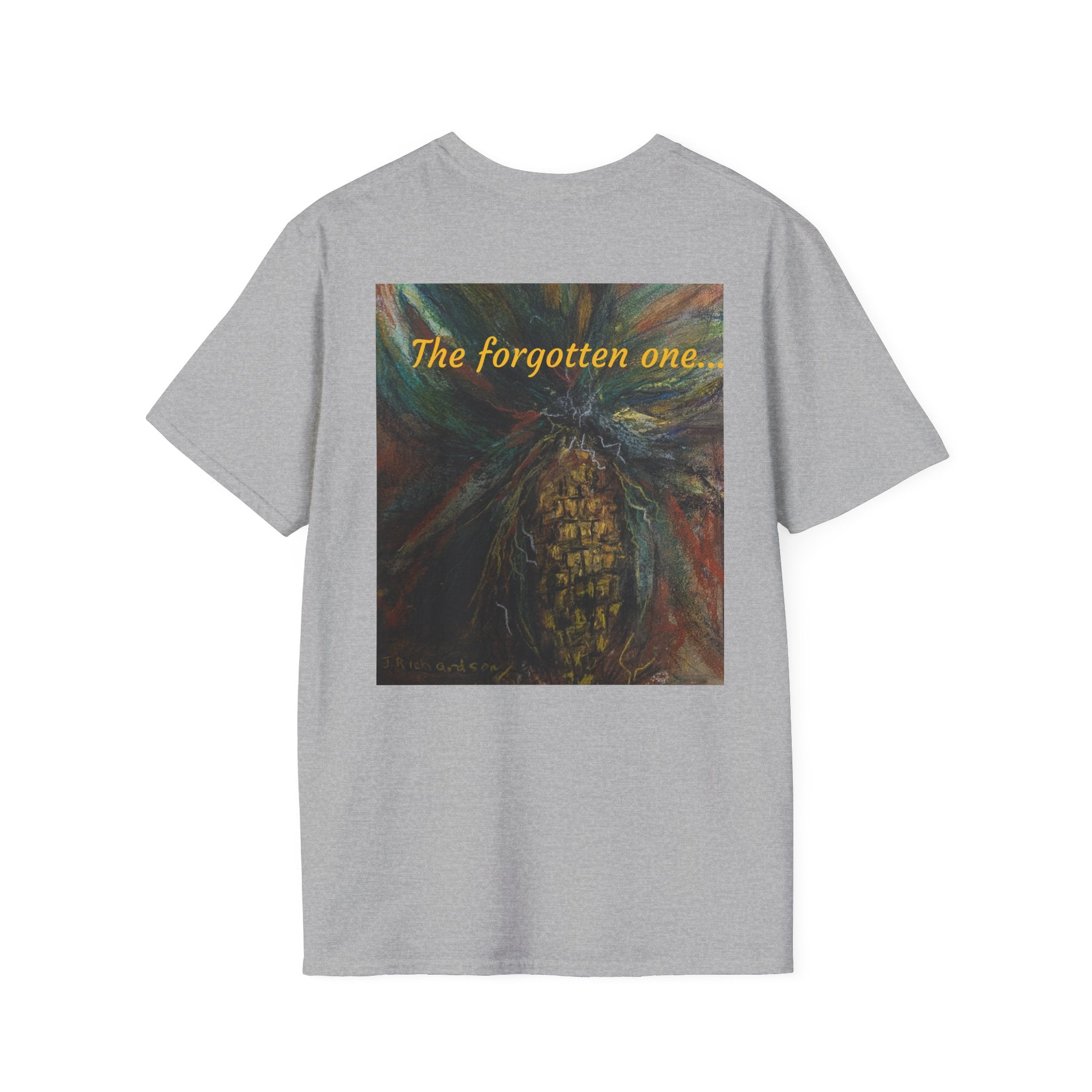 Forgotten Corn Cob Illustration T-Shirt | Minimal Script Chest Logo