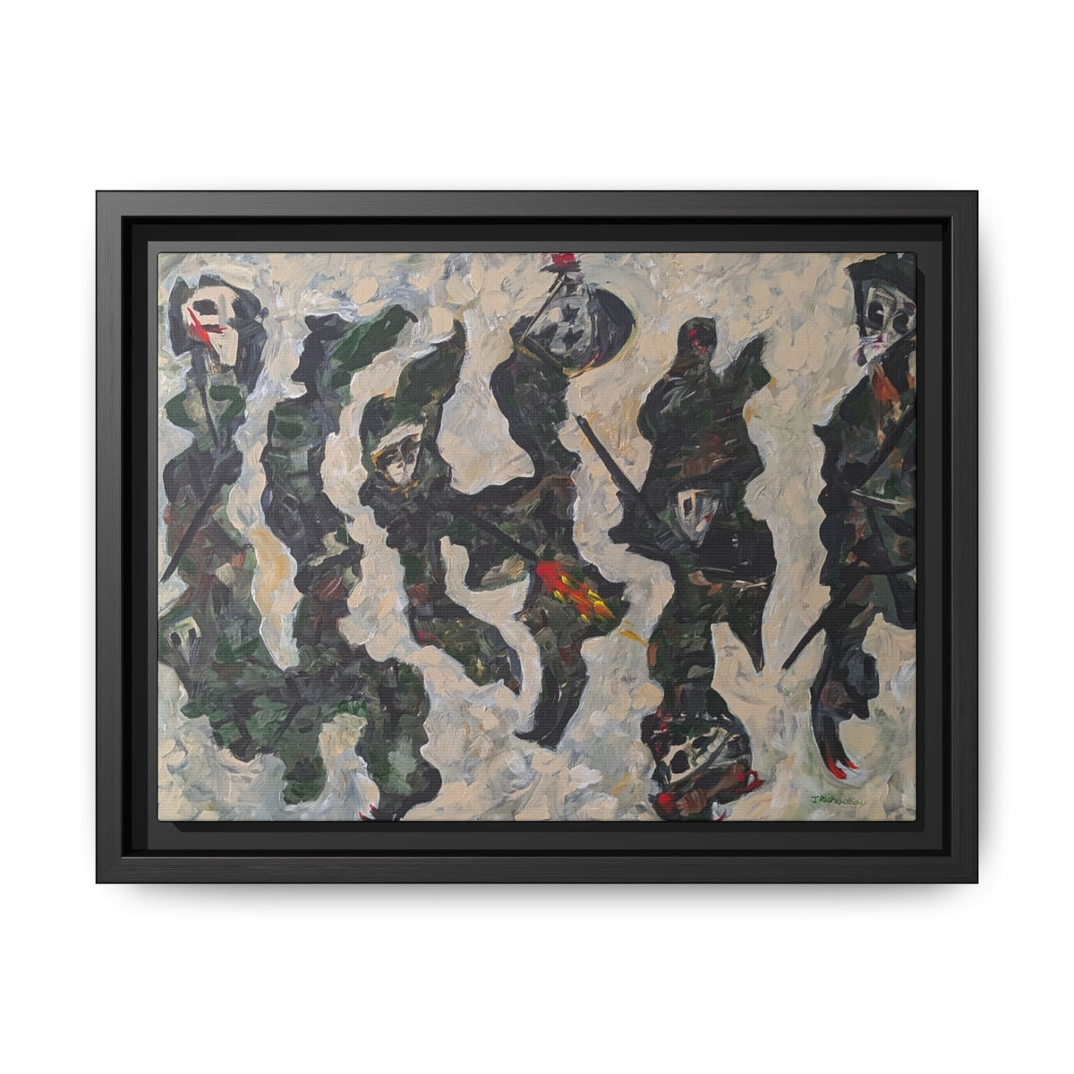 Copy of Framed  Autumn Leaves Matte Canvas Watercolor