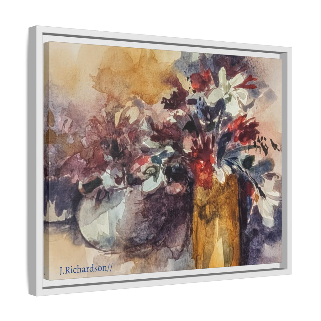 Floral still life Framed Matte Canvas Wall Art