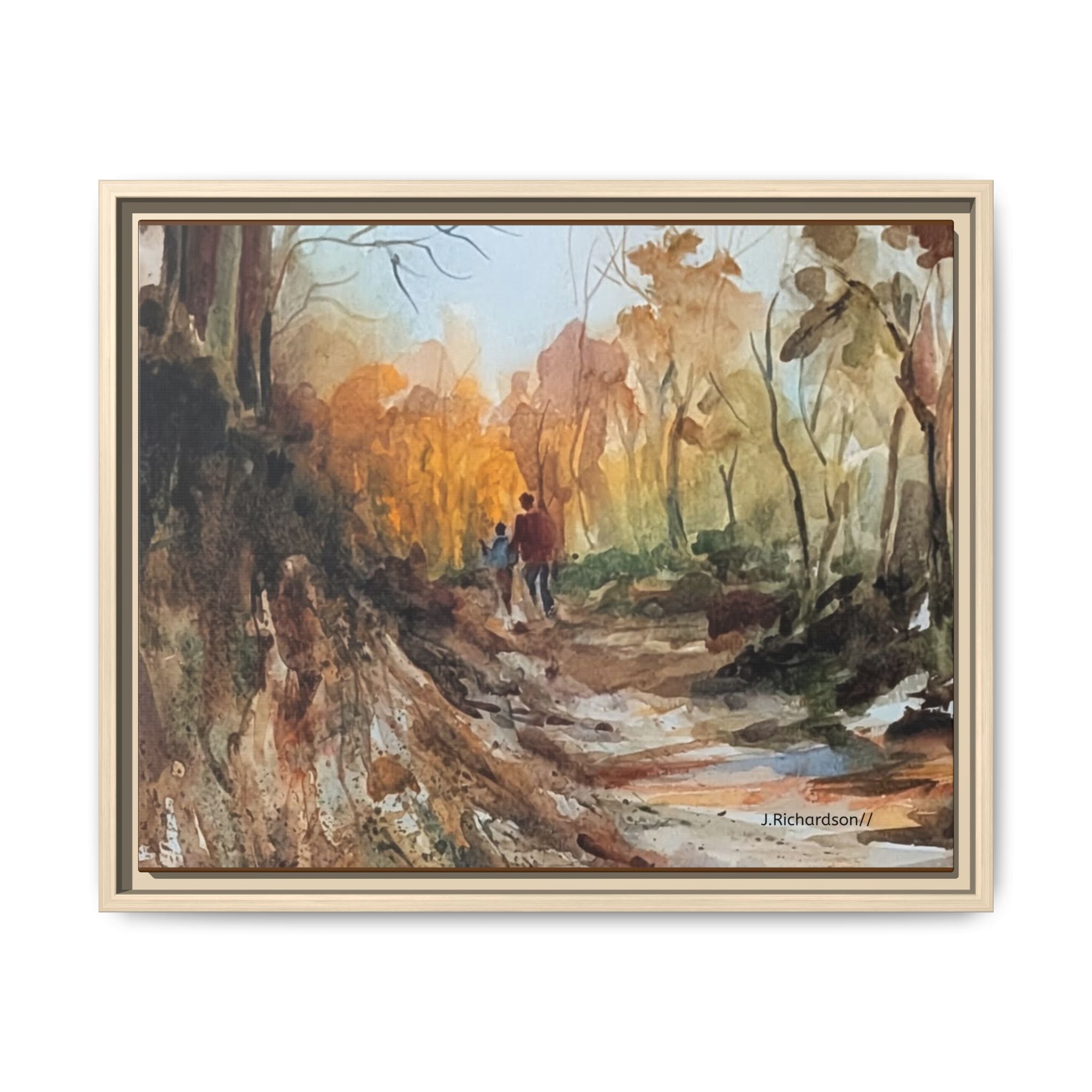 "Into the woods" by JR Framed Matte Canvas,   Multi-color frames)