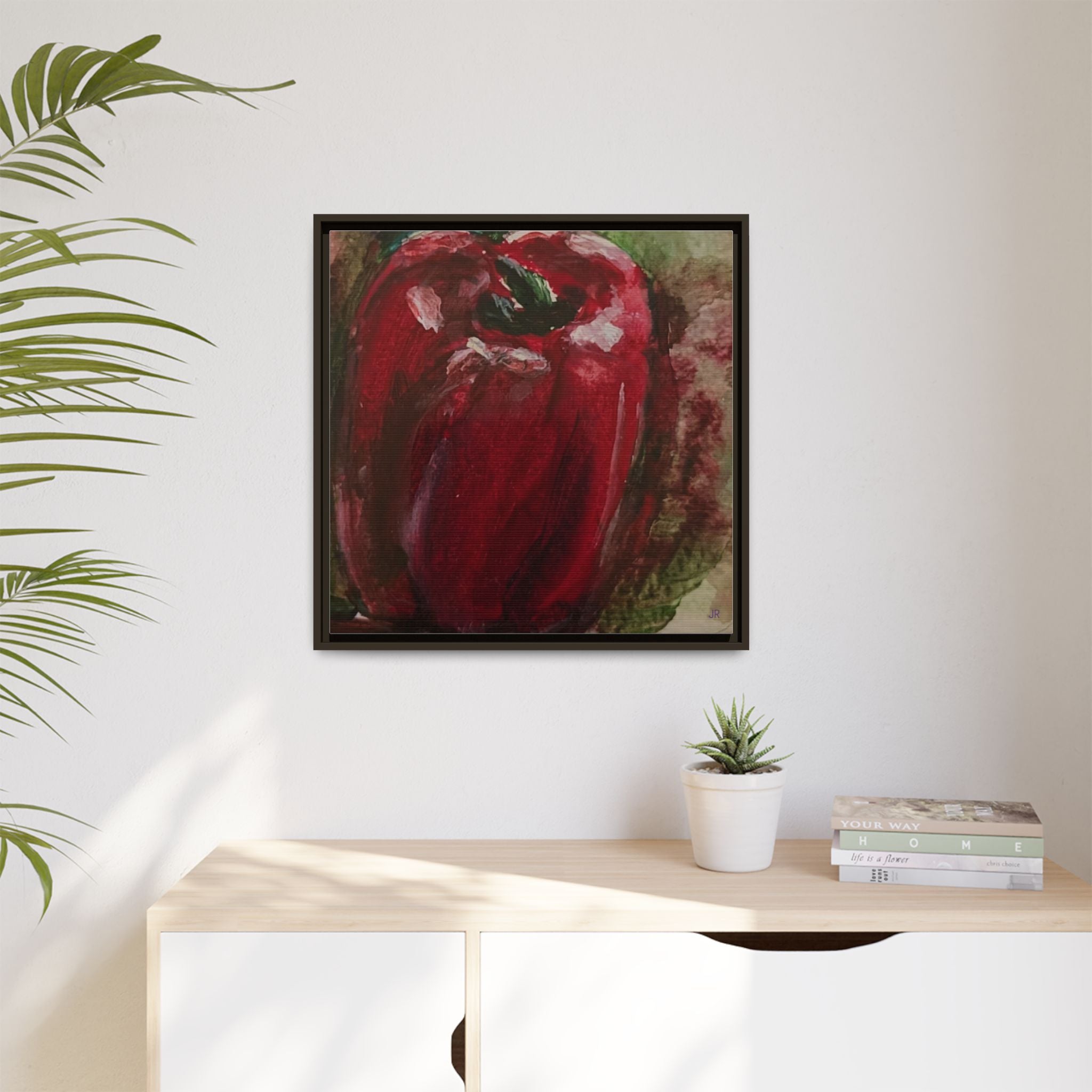 Red Bell Pepper Painting Matte Canvas