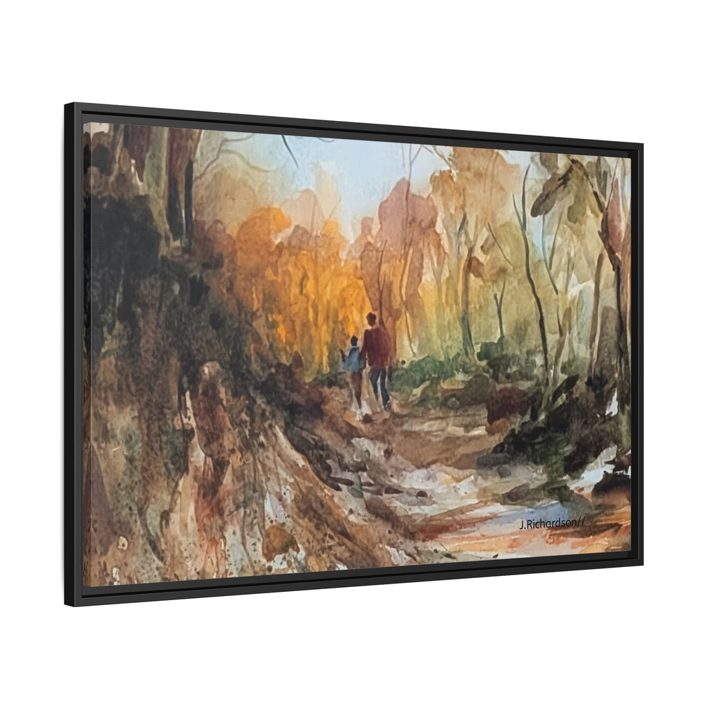"Into the woods" by JR Framed Matte Canvas,   Multi-color frames)