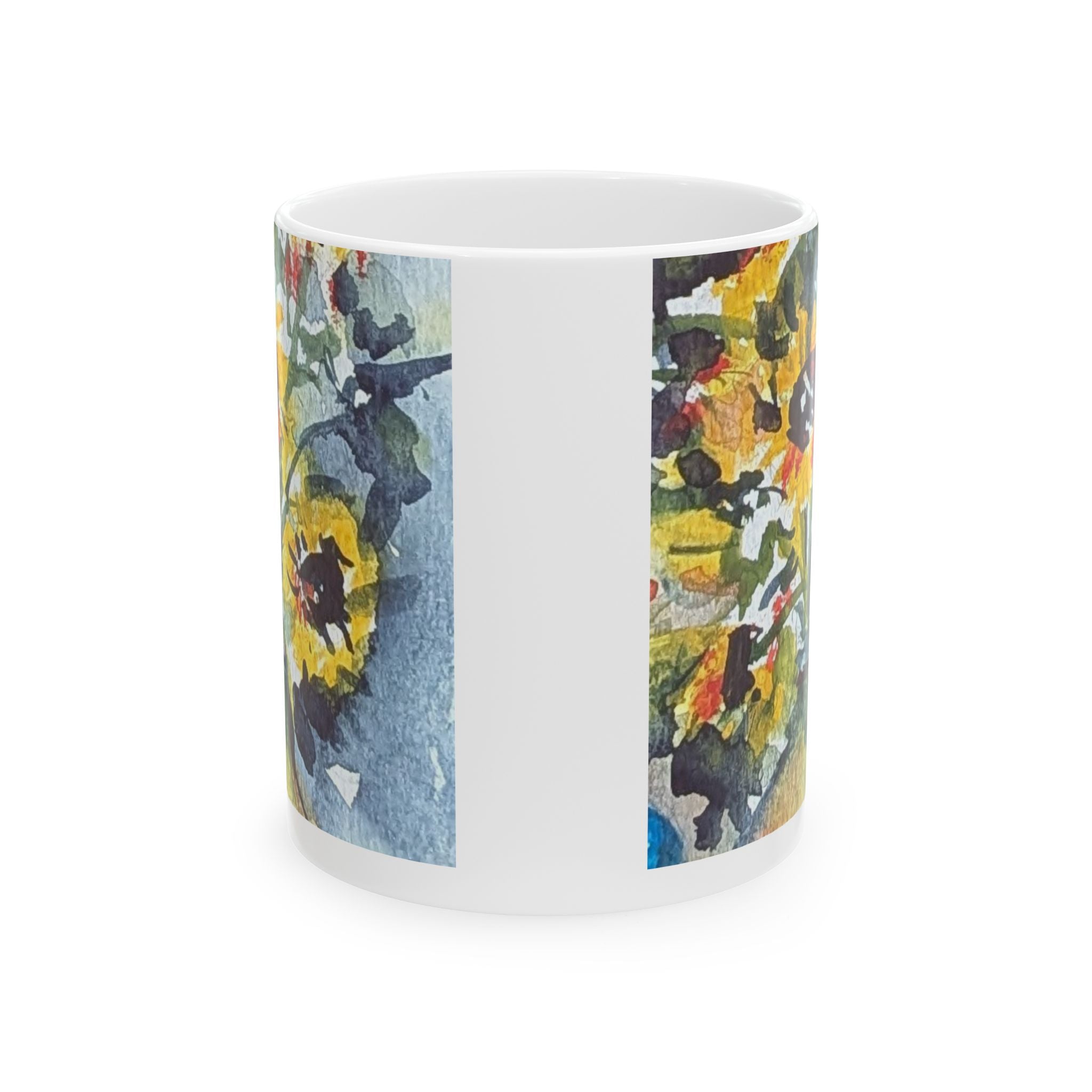 Daisies in a vase Ceramic Mug – Impressionist Bouquet Coffee Cup (11oz & 15oz)