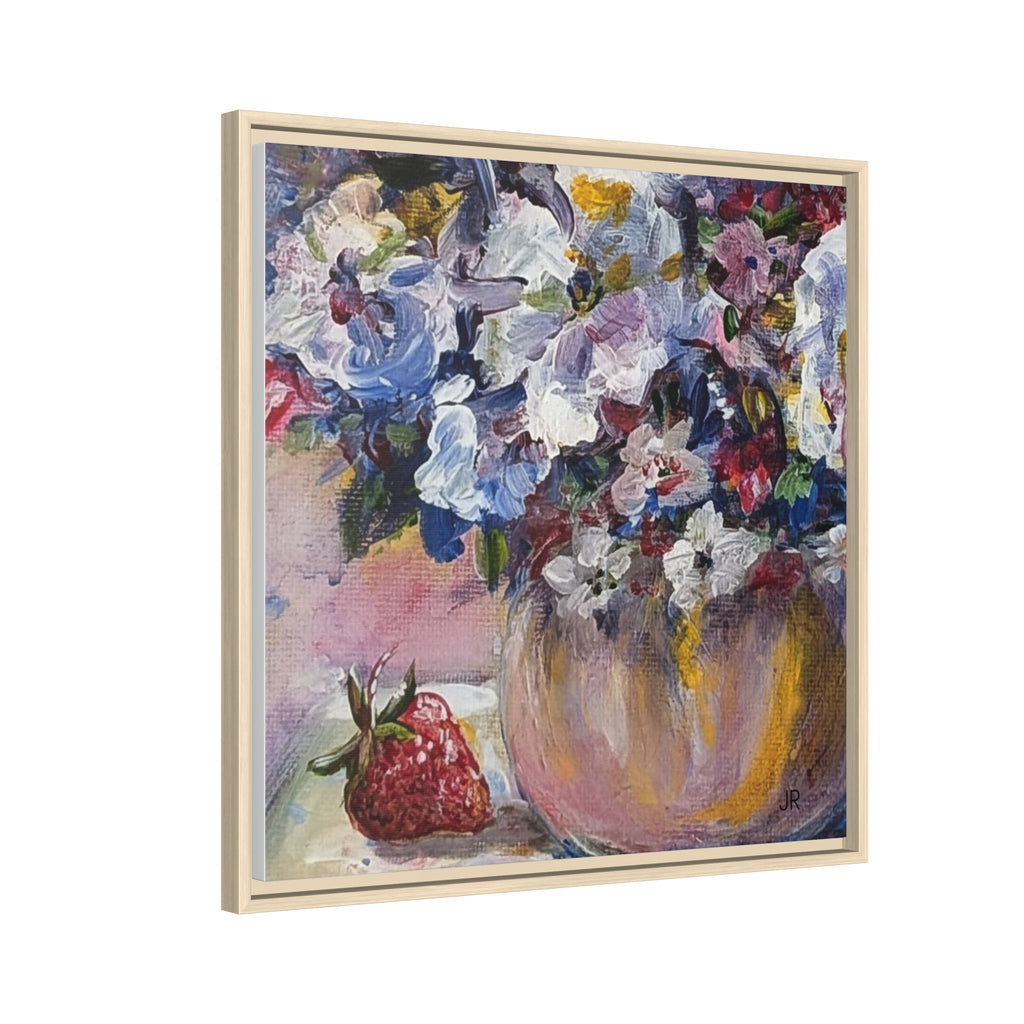 Framed Floral Still Life Matte Canvas Print