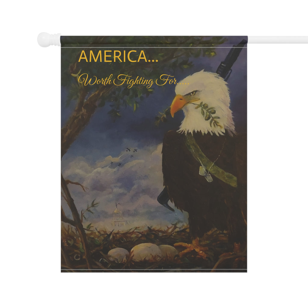 Patriotic Eagle Garden Flag | Garden Banner, Americana Nest Artwork