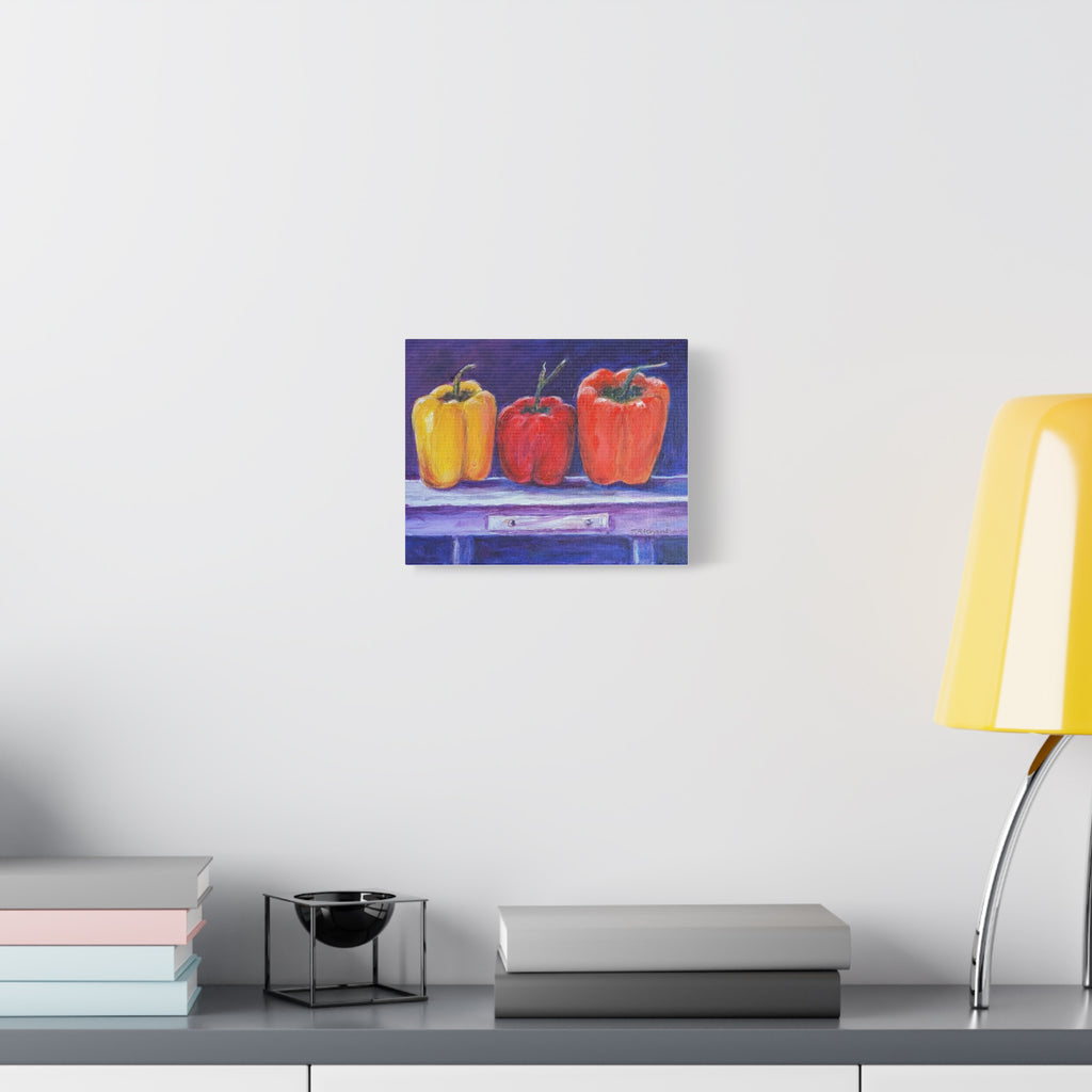 "3 Peppers" by JR, printed on canvas, Stretched, 1.25"