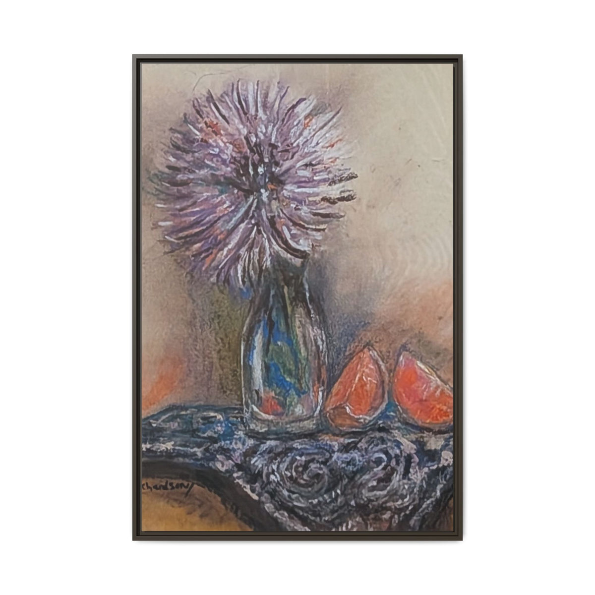 Framed Canvas Art — Purple Bloom Still Life