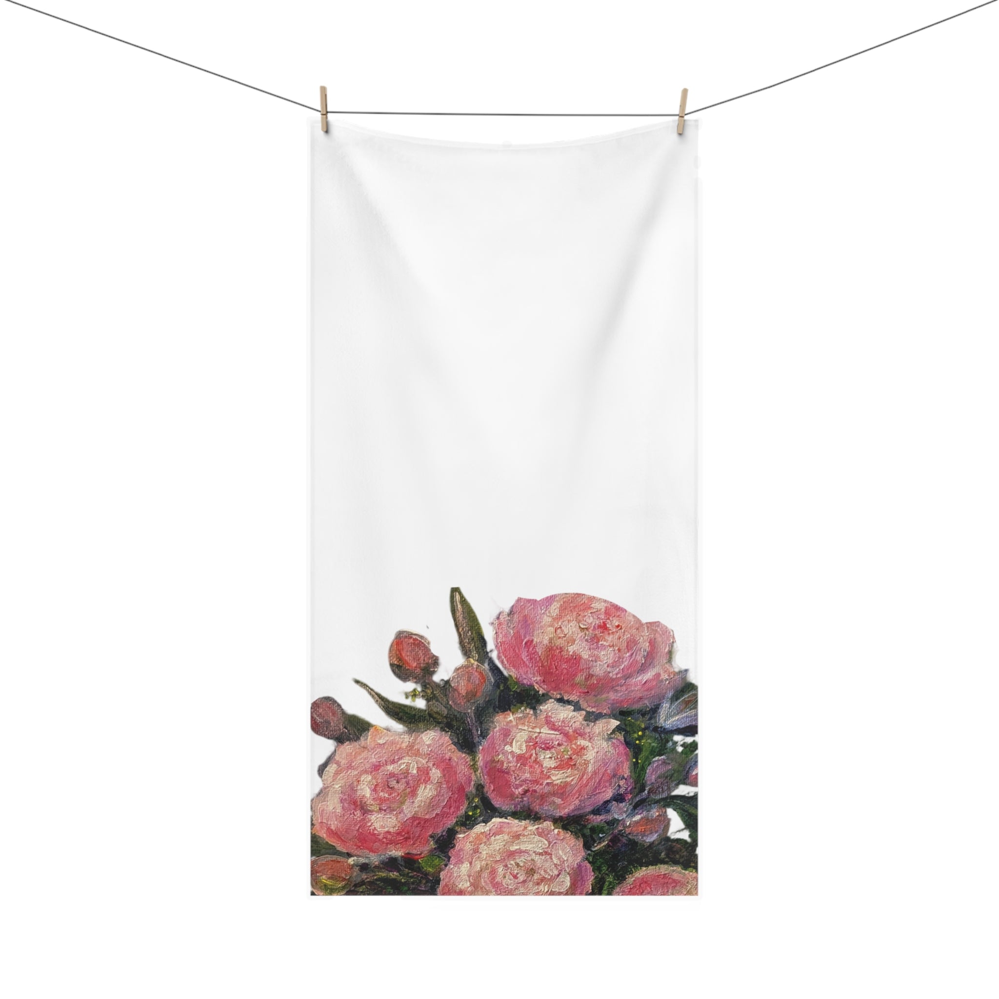 Pink Peony Bouquet CottenTowel | Floral Mink-Cotton Towel