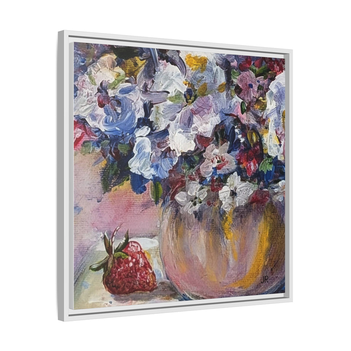 Framed Floral Still Life Matte Canvas Print