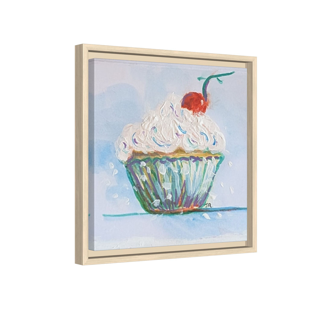 Cupcake Canvas Art Print — Framed Matte Wall Decor