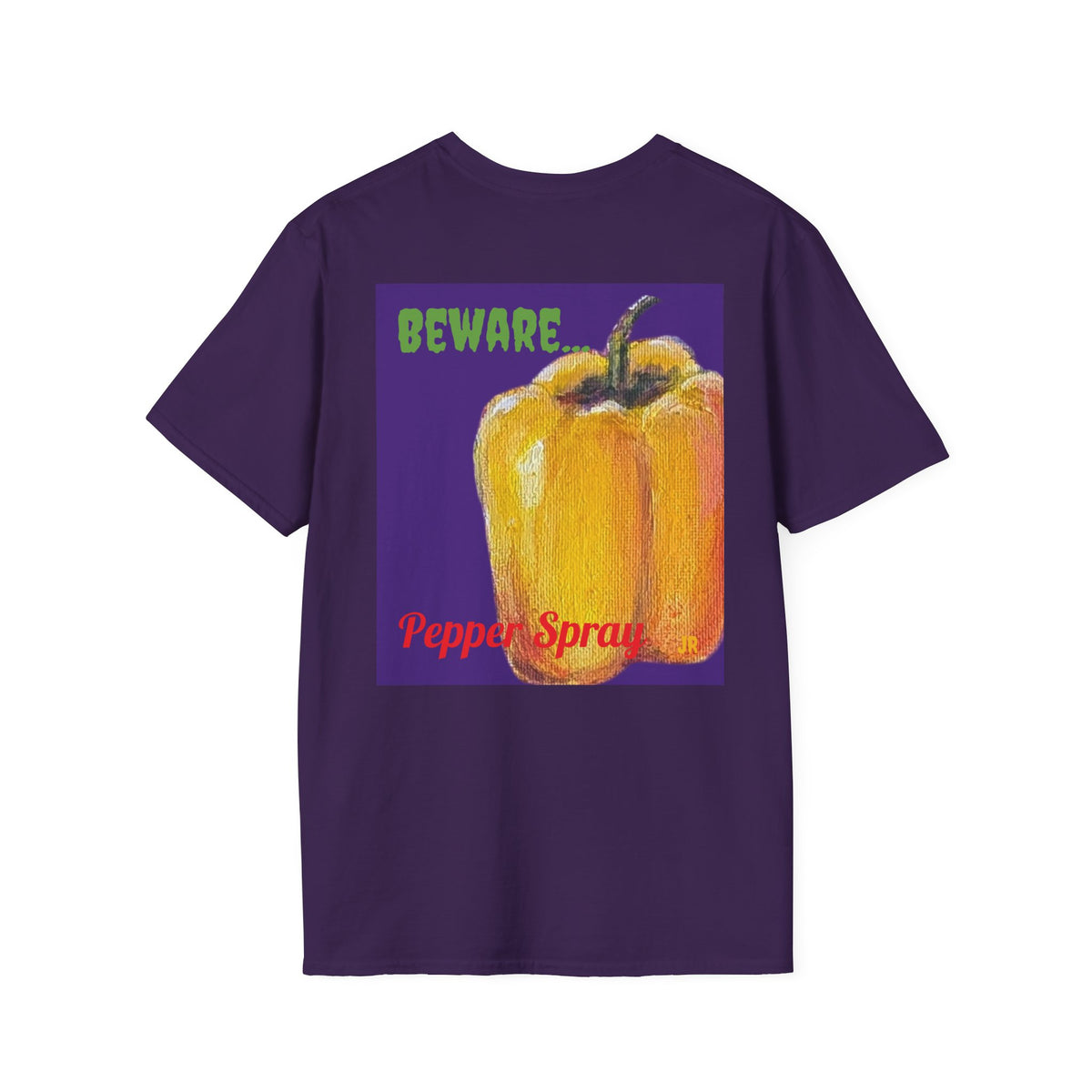 Yellow Pepper painting printed T-Shirt | Minimal Small Chest Logo