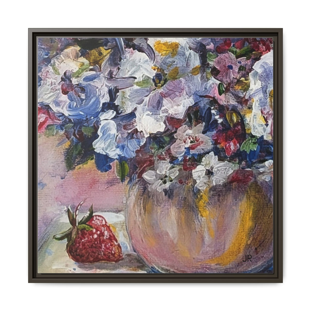 Framed Floral Still Life Matte Canvas Print