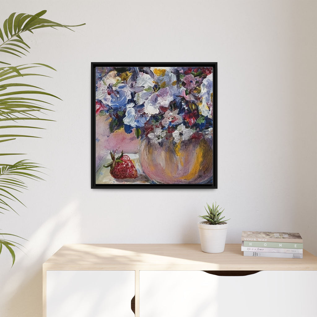 Framed Floral Still Life Matte Canvas Print