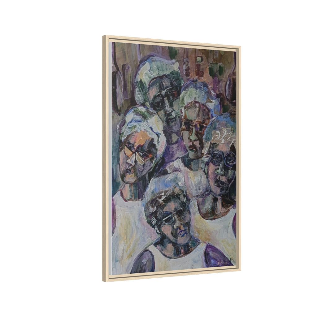 Copy of Framed Matte Canvas Print — Tropical Market Woman Watercolor Art