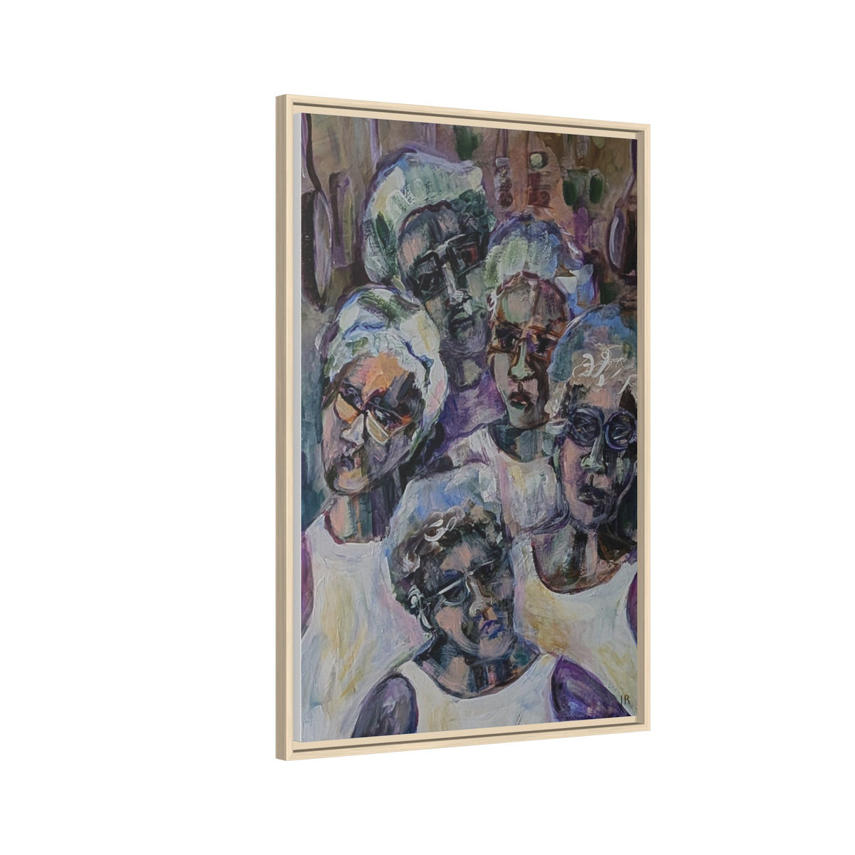 Copy of Framed Matte Canvas Print — Tropical Market Woman Watercolor Art