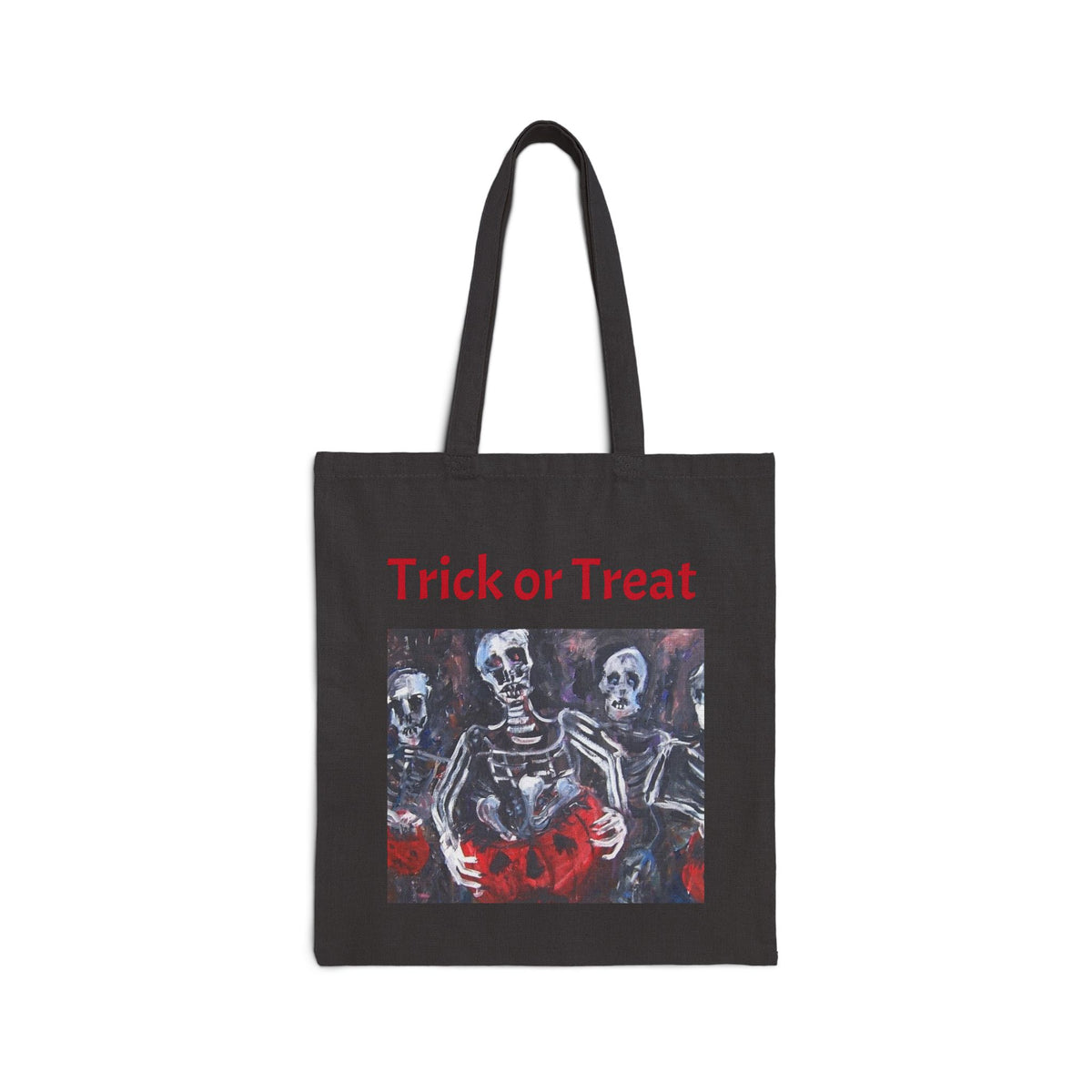 Trick or treat tote bag |2 sided print Halloween canvas tote