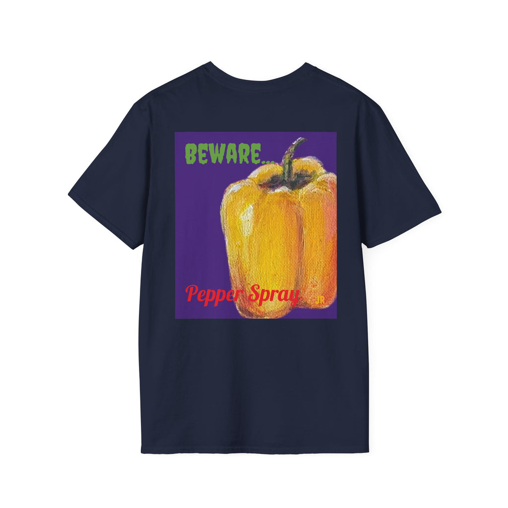 Yellow Pepper painting printed T-Shirt | Minimal Small Chest Logo