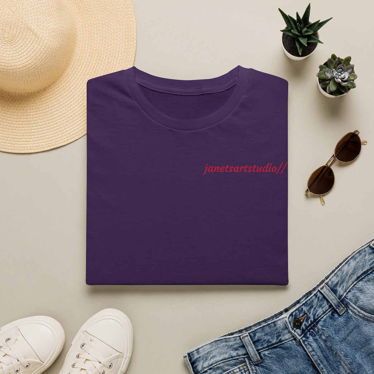 Yellow Pepper painting printed T-Shirt | Minimal Small Chest Logo