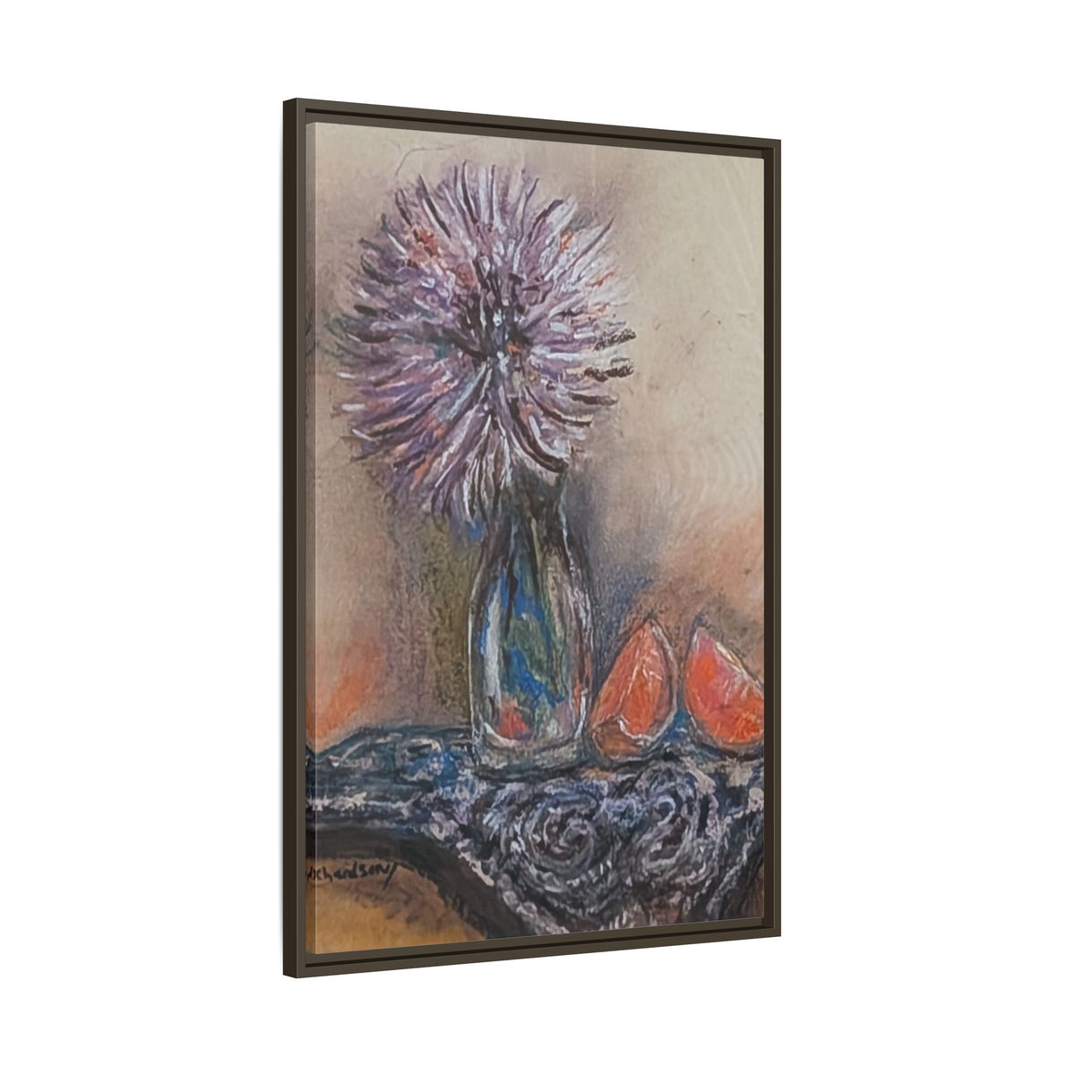 Framed Canvas Art — Purple Bloom Still Life