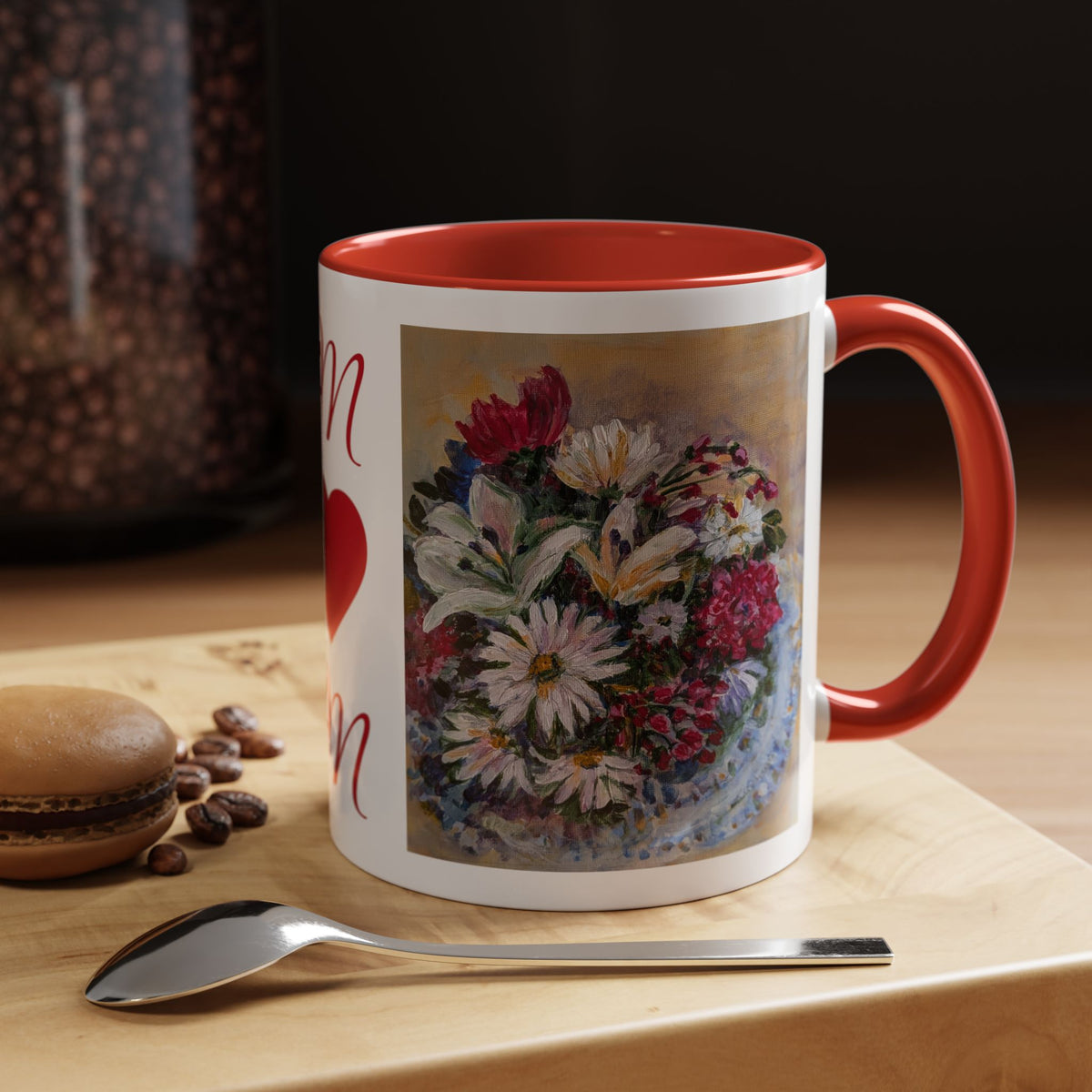 MOM Floral Bouquet Accent Coffee Mug — Chose  Interior 11/15oz