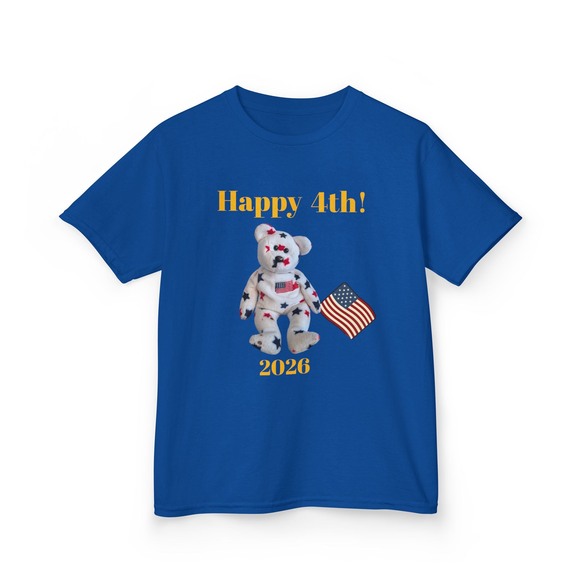 Beanie Bear July 4th Kids Heavy Cotton™XS/S/M/L/XL Tee