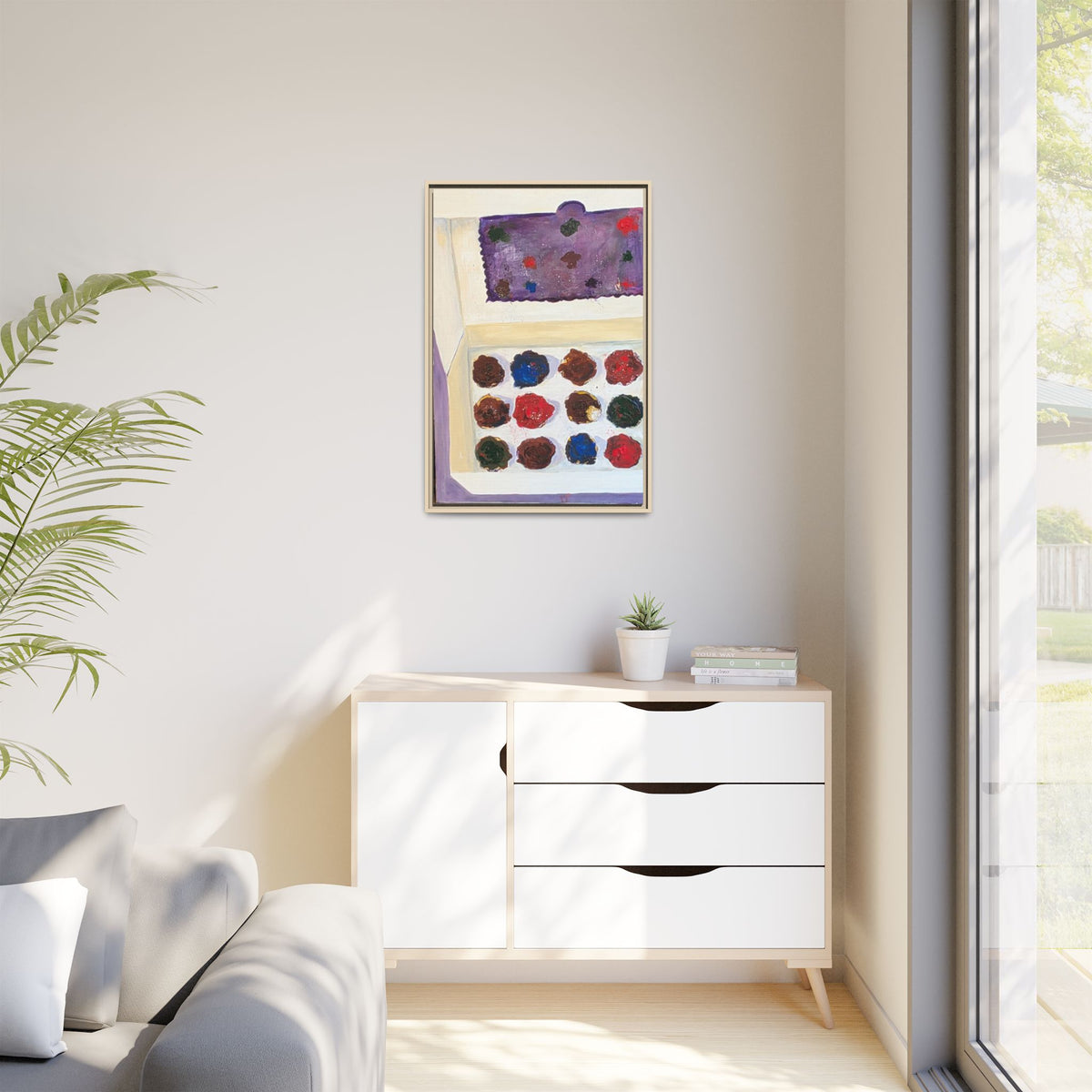Box of Cupcakes — Framed Matte Canvas Wall Art