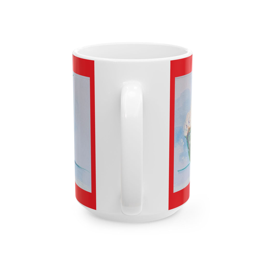 Cupcake Art Ceramic Mug (11oz & 15oz) — Whimsical Personalizable Painted Dessert Coffee Cup