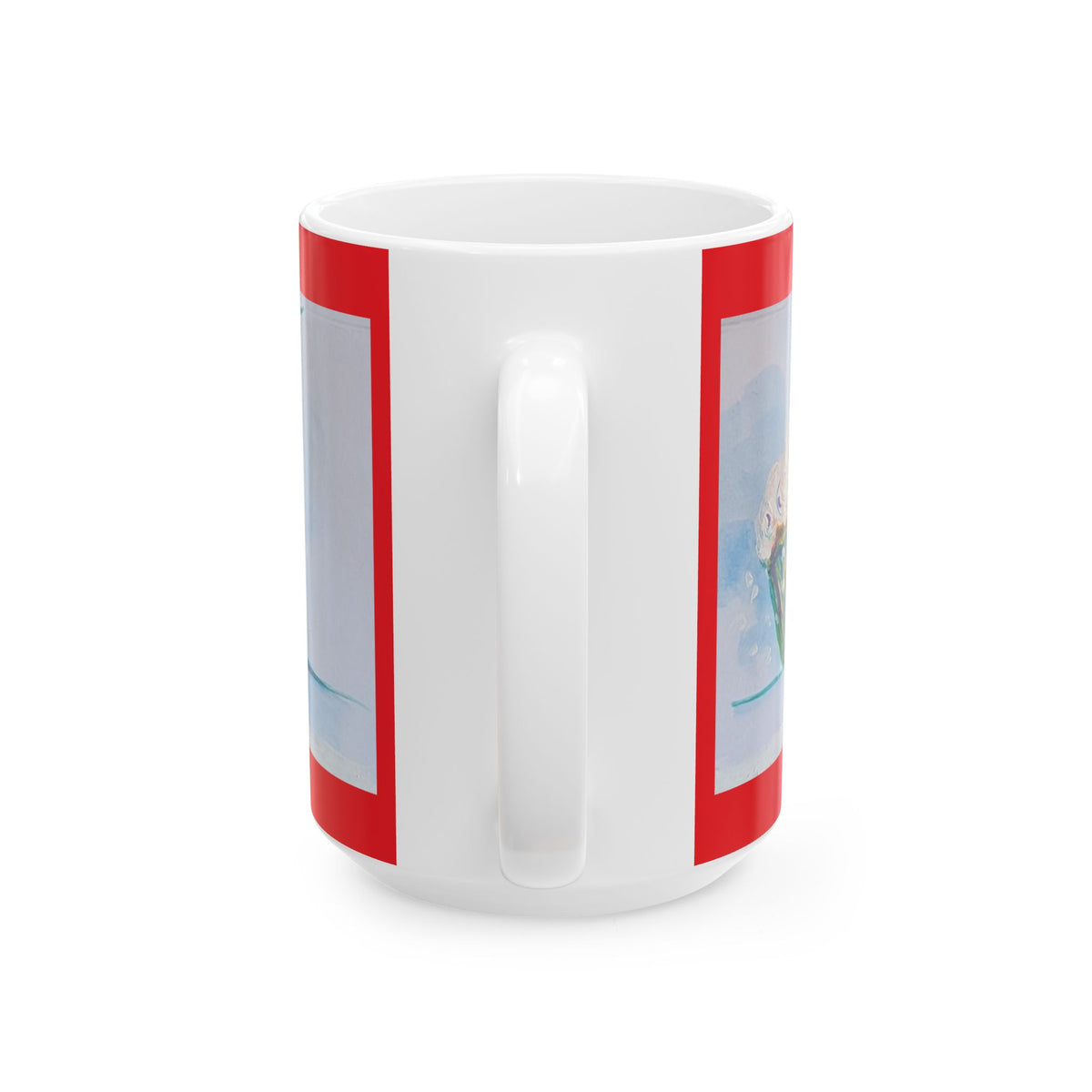 Cupcake Art Ceramic Mug (11oz & 15oz) — Whimsical Personalizable Painted Dessert Coffee Cup
